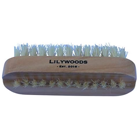 Lilywoods Dual-Sided Hands and Nail Brush — Bath Cleaning Scrubbing and Exfoliate — 10cm x 4cm Cover