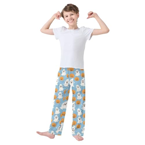 Pajama Pants Funny Ghost Pumpkins PJ Bottoms Sleepwear Lounge Sleep Pant with Pockets2