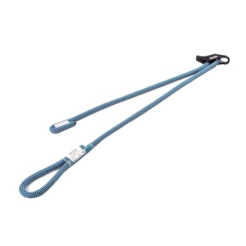 Ocun SBEA Adjust, Self-Belay Energy Absorption Adjustable Lanyard for Self-Belay Rock Climbing (20-100 cm), Blue/White