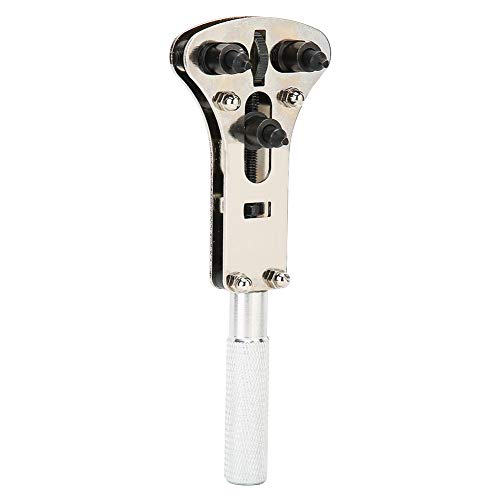 Fockety Kit de Herramientas de Reparación de Relojes, Moleteado Ajustable, 3 Posiciones para Llave de Acero de Aleación de 17-37mm, Herramienta para Quitar Cajas de Tornillos