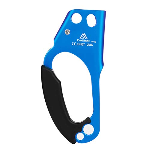 CroSight Hand Ascender Rock Climbing Tree Arborist Rappelling Gear Equipment for 8-13MM Rope 5KN Load CE Certified (Right Hand)