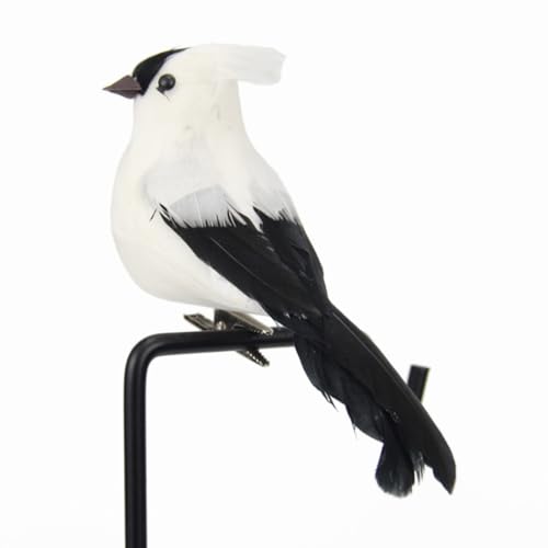 LALAFINA Set de 2 Pájaros Artificiales Blancos de Espuma para Decoración de Jardín y Eventos al Aire Libre como Bodas y Reuniones Familiares
