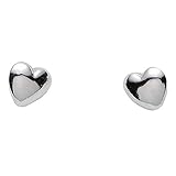 ks1256g-ii  Basic Silber Ohrringe 01.KS125 Mädchen Ohrstecker Herz Sterling-Silber 925