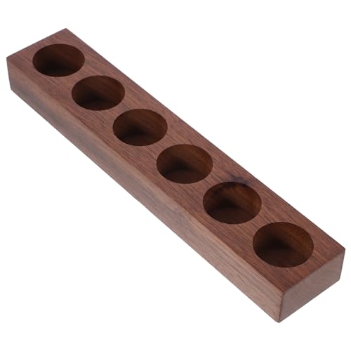 GRIRIW Elegant Wooden Stand for Coffee Beans Test Tube Rack Storage Tube Holder