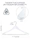 House Day Hochwertige Massivholz-Kleiderbügel für Frauen, breite Schulter, Holzbügel, Anzugbügel mit Rutschfester Hosenstange, Glatte Oberfläche, 360° drehbarer Haken für Kleid, 6 Stück, Weiß