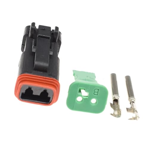 LIANGMEI Connecteur Automobile Noir Étanche, Série 1.6mm, 1 À 20 Jeux, DT04-2P-E005 DT06-2S-EP06(Female Connector Set,1Set)