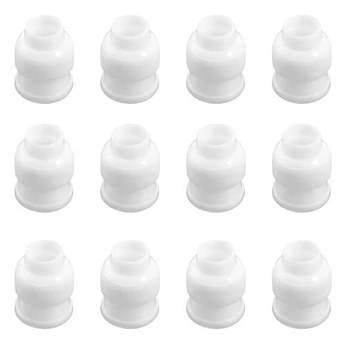 12 Pack Cake Decorating Tip Coupler - 12 Standard Plastic Couplers for Piping Bags and Tips - Couplers for Cake Decorating - Swirl Coupler Included