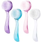 AUEAR, 4 Pack Face Brush for Cleansing and Facial Cleaning with Cap for Women and Girls Wash Makeup Massaging