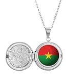 ブルキナファソの国旗のワールドカップ フォトネックレスはペンダントアクセサリーを開くことができます