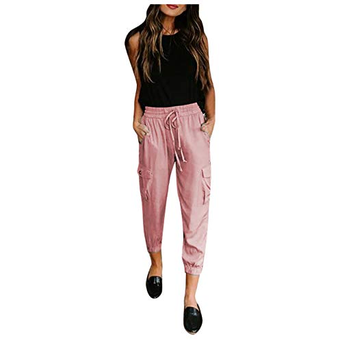 Zldhxyf Leggings para mujer, color negro, Rosa., XXL