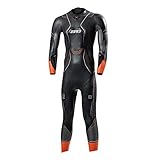 ZONE3 (ゾーンスリー) Men's Vanquish-X Wetsuit - Black/Orange, SM