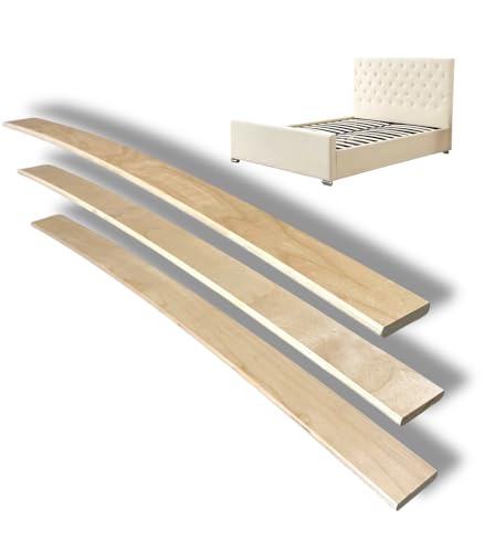 Replacement Bed Slats | 4ft6 Double Bed Sprung Wooden slats | 680mm Length, 53mm Wide - (Pack of 22)