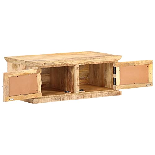 Table basse bois massif mangue 90 x 50 x 35 cm table d'appoint rustique