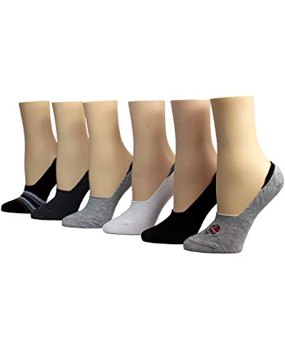 Betsey Johnson Women's Foot Liner, Grey, Black, White, One Size