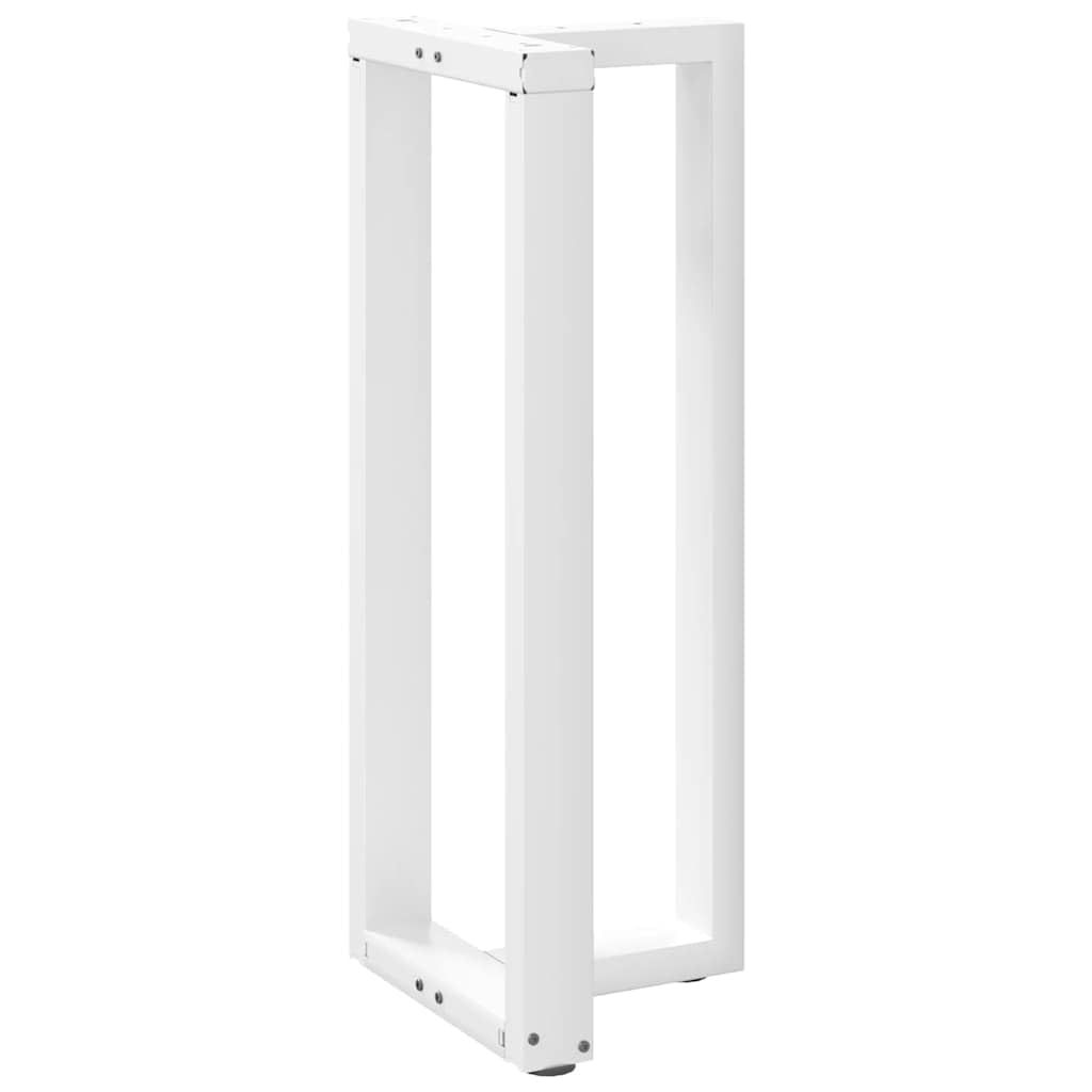 Patas de mesa de bar en forma de T, 2 unidades, color blanco, 40 x 35 x (100 – 101), de acero, altura regulable, con patas niveladoras, patas de metal robustas, para cocina, bar, comedor
