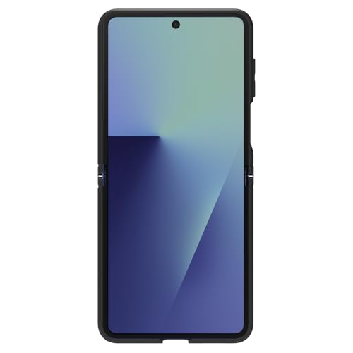 Image of RIGGEAR Shockproof Sleek Hybrid Armor Back Cover Case for Samsung Galaxy Z Flip 7 (Black TPU Bumper and Clear PC)