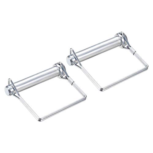 uxcell Shaft Locking Pin - 12mm x 65mm Coupler Pin for Farm Trailers Wagons Lawn Garden in Square 2Pcs