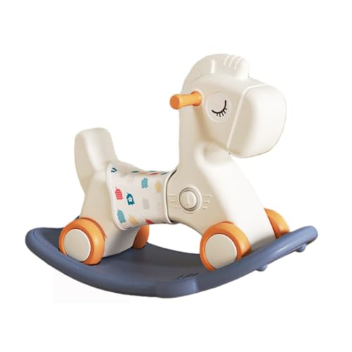 XPPX 木馬 乗り物 子供 1-5歳子ども 乗り物おもちゃ 一台二役 足蹴り車兼用 方向転換可能 子ども用 乗用玩具 おもちゃ リビング 子供部屋 兼用ロッキングホース + クッション + 滑り止めカバー + プッシュロッド (二重目的ロッキングホース+