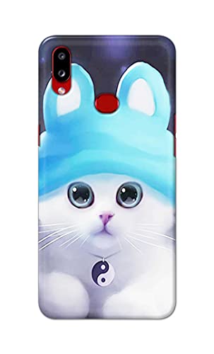 Image of Chinese Cutie Kitten Cat Big Eyes Lovely Girl Ears Hard Back Case Cover for Samsung Galaxy A10s / Samsung M01s, SM-A107F / DS, SM-A107M / DS Back Cover -(J5) VNS2221