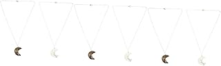 6 Pçs Pingente De Lua Colar Gargantilha De Cristal Colares De Lua Para Mulheres Colares Da Moda Para Mulheres Labret Jóias Colar De Árvore Da Lua Colar De Pedras Preciosas Colar