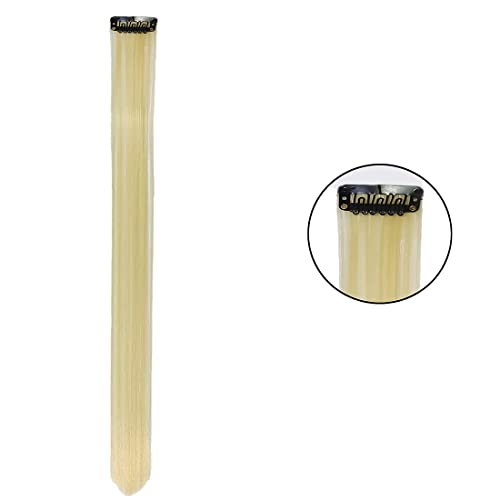 Image of Reusable Coloured Hair Streaks Extensions For Women Hair Coloured Hair Extension For Girls Set of 2 Pcs (Blonde)