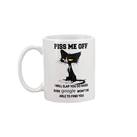NA Piss Me Off Te daré una bofetada Tan Fuerte Que Incluso Google no será Capaz de encontrarte Gato Taza de 11 oz