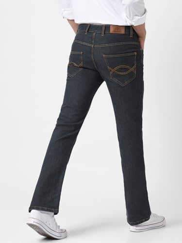 Image of Urbano Fashion Men's Stretch Fit Mid Rise Washed Bootcut Jeans Stretchable