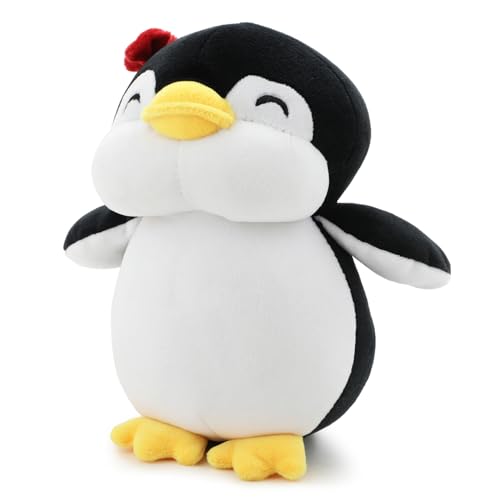 Image of Red Bow Penguine Soft Toy for Kids Stuffed Soft Toy with Cute Hug-Friendly Plush for Babies, Toddlers & Children Safe, Lightweight & Easy to Clean (25CM)