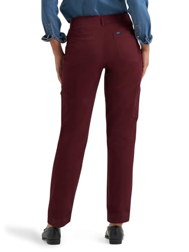 Lee Women's Ultra Lux Comfort with Flex-to-Go Utility Pant, Burgandy Wine3