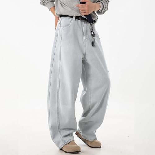 Mens Baggy Jeans Y2K Wide Leg Loose Fit Streetwear Denim Pants for Hip Hop & Skater Style3