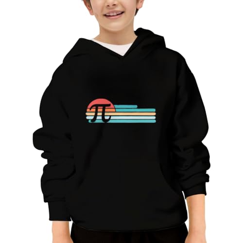 Retro Vintage Happy Pi Day Funny Math Geeks Gift Hoodies for Teen Girls Boys Lightweight Kangaroo Pocket Sweatshirt