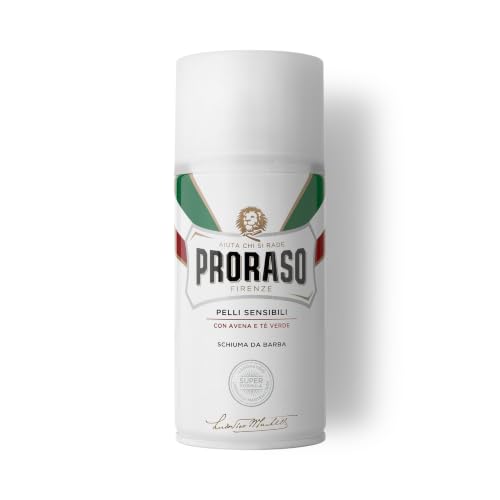 Proraso Espuma de Afeitar Piel Sensible, Avena y Té Verde, 300 ml