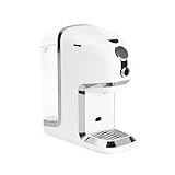 BRU Tee Automat für Losen Tee, Kräuter & Teebeutel - Heißwasserspender & Teemaschine in Einem - OHNE Kapseln, Filtriertes Wasser Auf Knopfdruck, Automatisches Reinigungssystem (Weiss/Chrome)