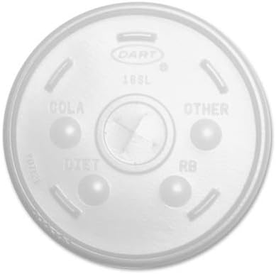 DCC16SL - Plastic Lids, for 16-oz. Hot/Cold Foam Cups, Slip-Thru Lid, White