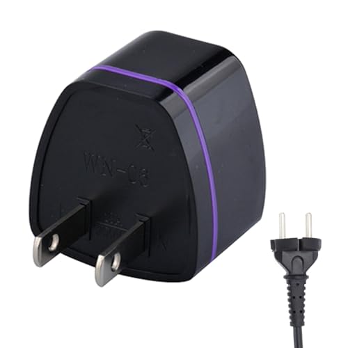 EU から米国へのプラグアダプター - 国際 50/60hz 欧州プラグ アダプター 110-250v,頑丈なユニバーサルトラベル、ポータブルアメリカからヨーロッパ、ほとんどのユーロ、イタリア、スペインに対応 Koyoyo