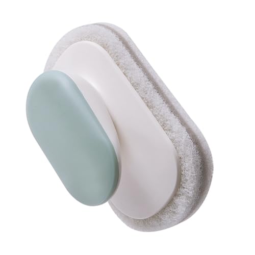 DIKACA Brosse de Nettoyage Multiusage avec Manche Accessoire de Cuisine et Salle de Bain Brosse Récurer sans Rayure pour Évier Carrelage et Vert