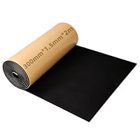 Dshunnc Schaumstoffplatte Schaumstoff Selbstklebend 300mm x 1.5mm x 2m Schaumstoffrolle Neopren Multifunktionale Dämmmatte Selbstklebend für Dichtungen Rutschfest Isolierung Stoßdämpfung Akustikmatte
