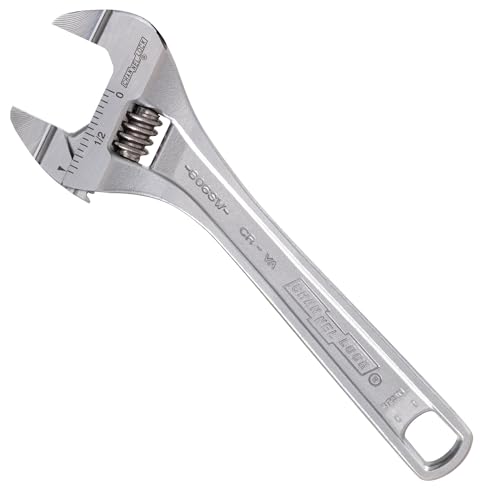 Channellock 806SW Xtra Slim Jaw 6-Inch Adjustable Wrench | 0.94-Inch Jaw Opening | Precise Jaw Design Grip in Tight Spaces | Measurement Scales for Easy Sizing of Diameters, 6-Inch Extra Slim Jaw
