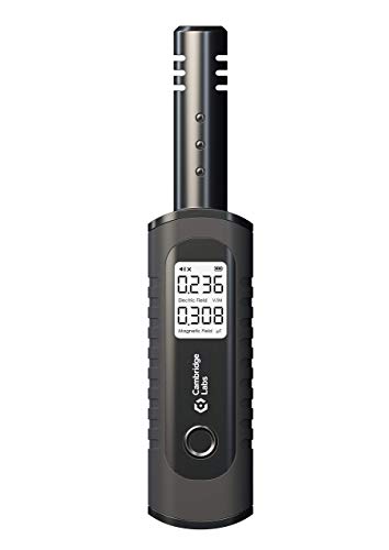 Cambridge Labs Rechargeable EMF Meter, Radiation Detector, Electromagnetic Field Tester, Smart Counter, Great Reader for The Home, Office Or Ghost Hunting, Handheld Digital Sensor, Black (Renewed)