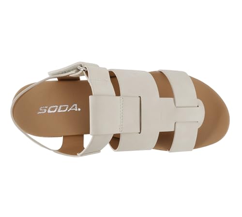 Image of Soda inchAmenda inch ~ Women Round Toe Fisherman Platform Low Heel Wedge Sandal with Adjustable Ankle Strap