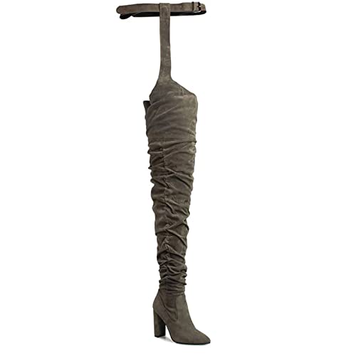 Bottes de mode pour femmes avec talons hauts aiguilles et boucle design