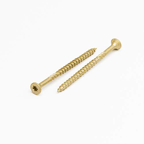 Proferred Professional Decking & Outdoors Wood Screws, Bronze SKT Coating - 1500 Hour Salt Spray, 10 X 3\", 6 Lobe 25 Drive (210pcs with 1 Bit in Jar) Model Number: V56102