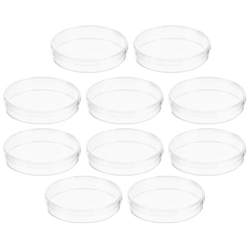 NAMOARLY Chemistry Petri Dishes 10pcs Plastic Culture Plates Lab Dishes Lids for Classroom Lab Experiments