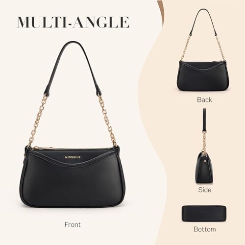 Missnine Purses for Women, Shoulder Bag Small Handbags Vegan Leather Underarm Bags Trendy Hobo Cute Clutch Purse