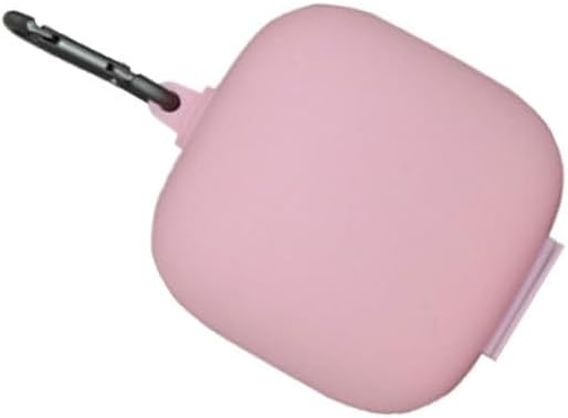 Compatible Powerbeats Pro Case Cover Silicone Full Protective Shockproof Case Wireless Headset Protective Case Cover with Carabiner - Pink - Image 8