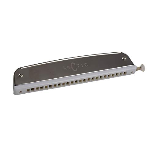 Image of ARCTIC C scale 24-hole Scale Changer Chromatic Premium Harmonica /Mouth Organ with Case for Professional and Amateurs. Ultra premium finish and durable built