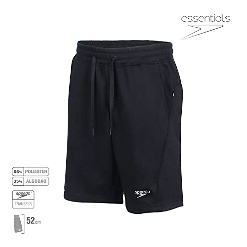 Speedo Moletom Active, Bermuda Masculino, Preto (Black), M