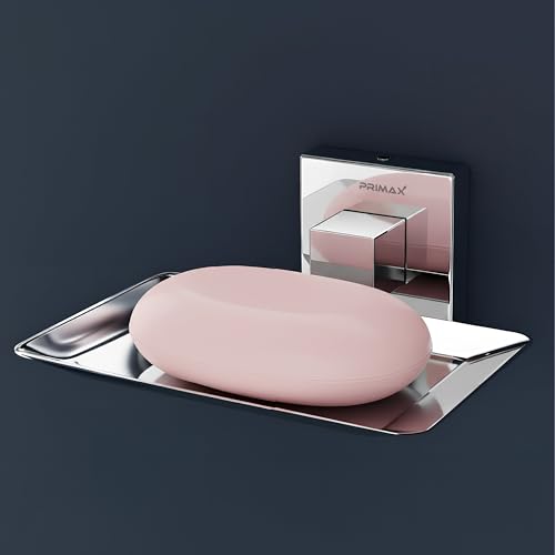 Image of Plantex (Primax) Aqua Heavy-Duty Stainless Steel Soap Holder for Bathroom /Soap Dish /Soap Stand /Bathroom Accessories - (Chrome)