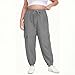 Womens Plus Size Cargo Sweatpants Casual Oversized Athletic Joggers Fashion Outfits Y2k High Waist Pants with Pockets Gray