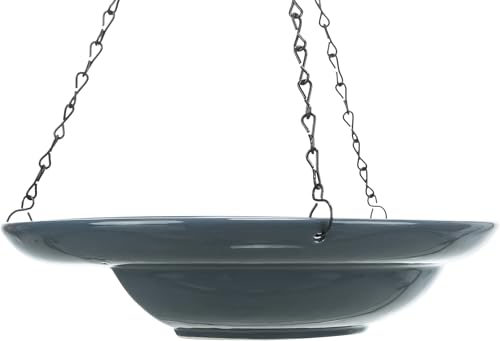 TRIXIE Vogel Garten Outdoor VOGELTRÄNKE, HÄNGEND, KERAMIK, 530 ml/ 26 cm, BLAU - 55520